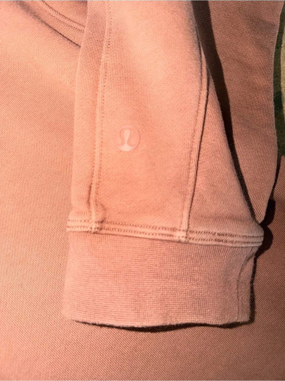 Lululemon Dusty Rose Crewneck Sweatshirt Hidden Zip Pocket Cinch Hem S